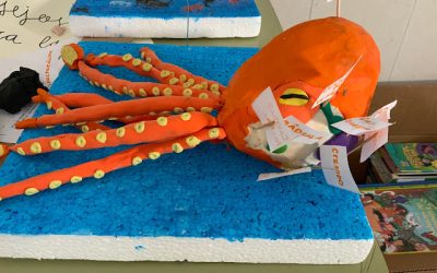 Alumnado de 1º ESO recrea un animal invertebrado