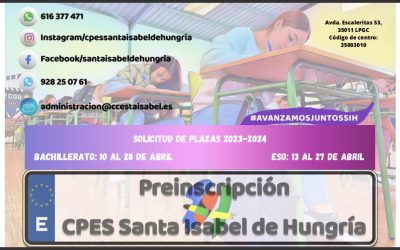 PREINSCRIPCIÓN DE MATRÍCULA ESO Y BACHILLERATO