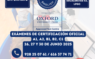 Exámenes de certificación oficial Oxford, junio 2025.